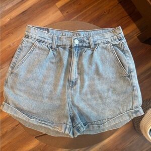 American Eagle Outfitters Gray Jean Shorts High-Waisted